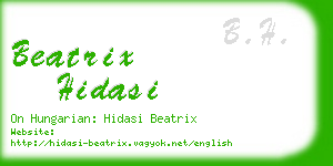 beatrix hidasi business card